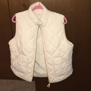 J. Crew cream puffer